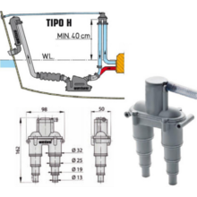 Antisifone Arivent con Tubo Vetus - Anti ritorno acqua di scarico per entrobordo